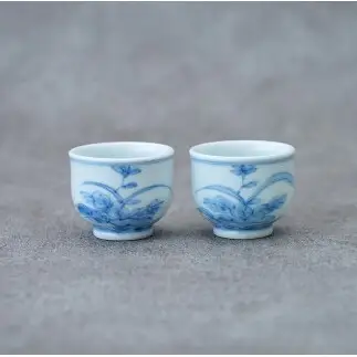 有田焼 古染草花紋半酒器 盃 徳利 セット【神田陶器店】酒 うつわ 酒器 熱燗 お酒 晩酌 染付 青 ギフト プレゼント bp016