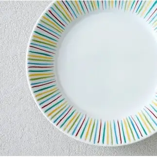 有田焼  5色十草 リムプレート皿 16.5cm【中山陶和堂】食器 うつわ 器 プレート 皿 かわいい カラフル bv016