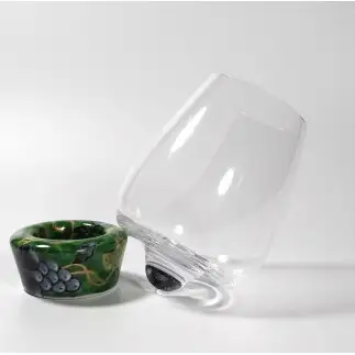 有田焼 有田浪漫グラス ゆらりんグラス 緑葡萄 【東洋セラミックス】 酒器 グラス コップ ウイスキー 日本酒 ワイン 酒 香り ゆらりん au049