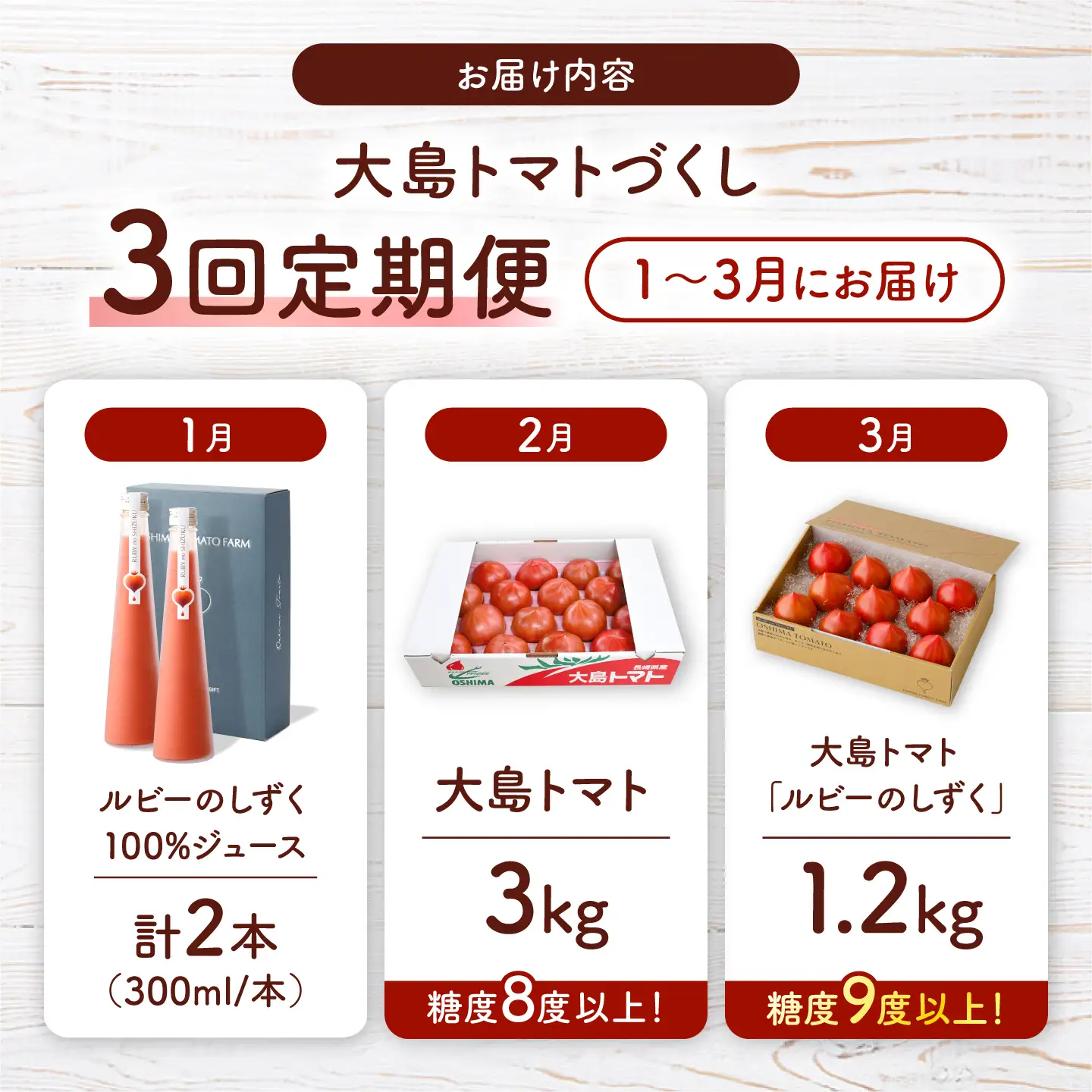 【3回定期便】 トマトづくし定期便＜大島造船所 農産グループ＞[CCK046]