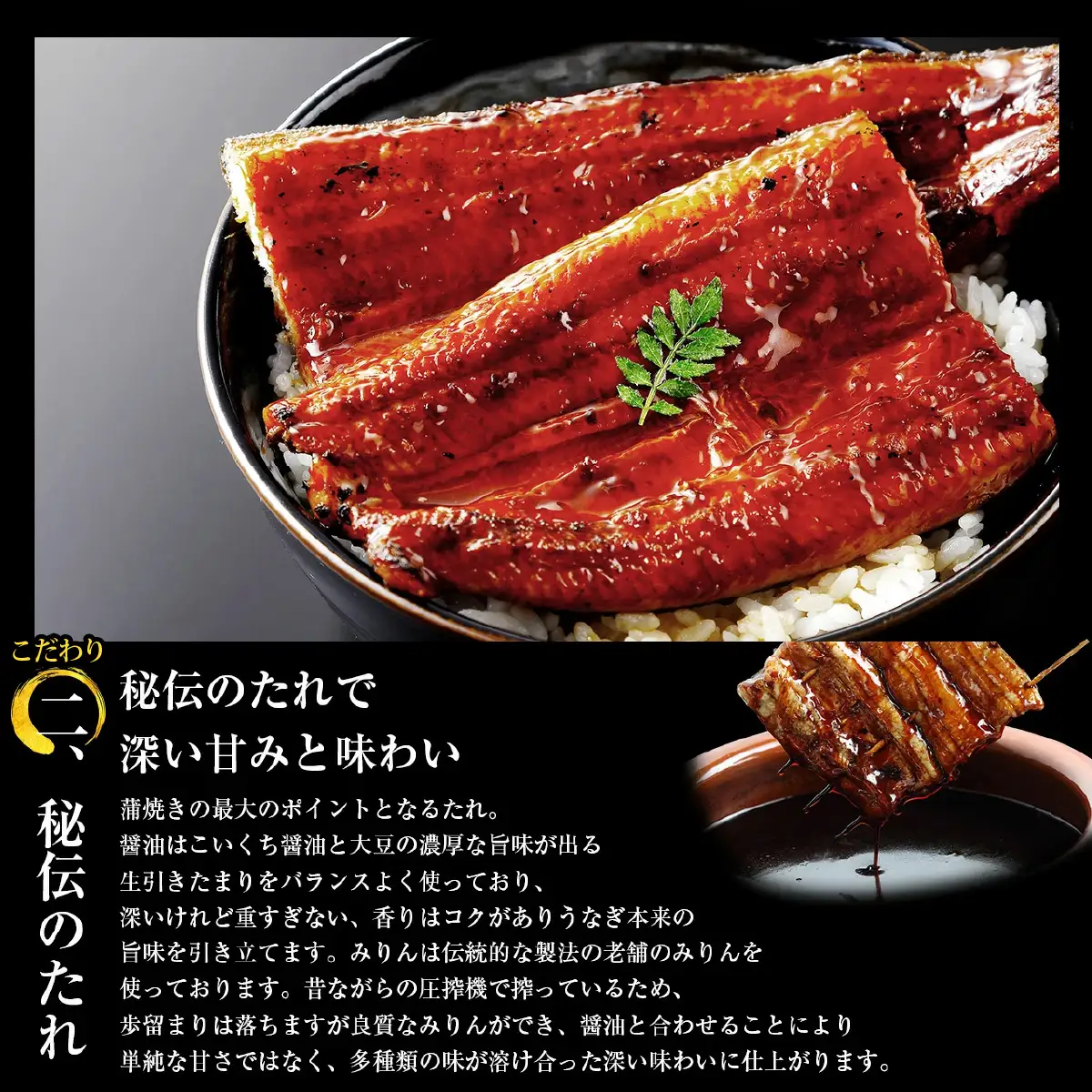 国産 うなぎ蒲焼き 2尾セット （約165g×2尾）[001-a032(20)]