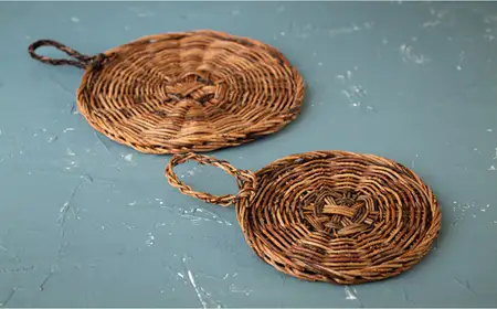 若畑創作館「あけび蔓 鍋敷きセット」5種類　