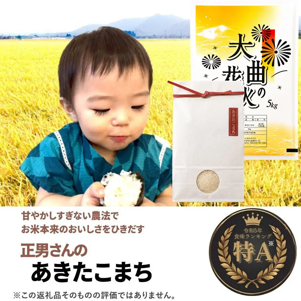 ＜令和8年産 新米受付＞《定期便9ヶ月》米 正男さんのあきたこまち【白米】3kg