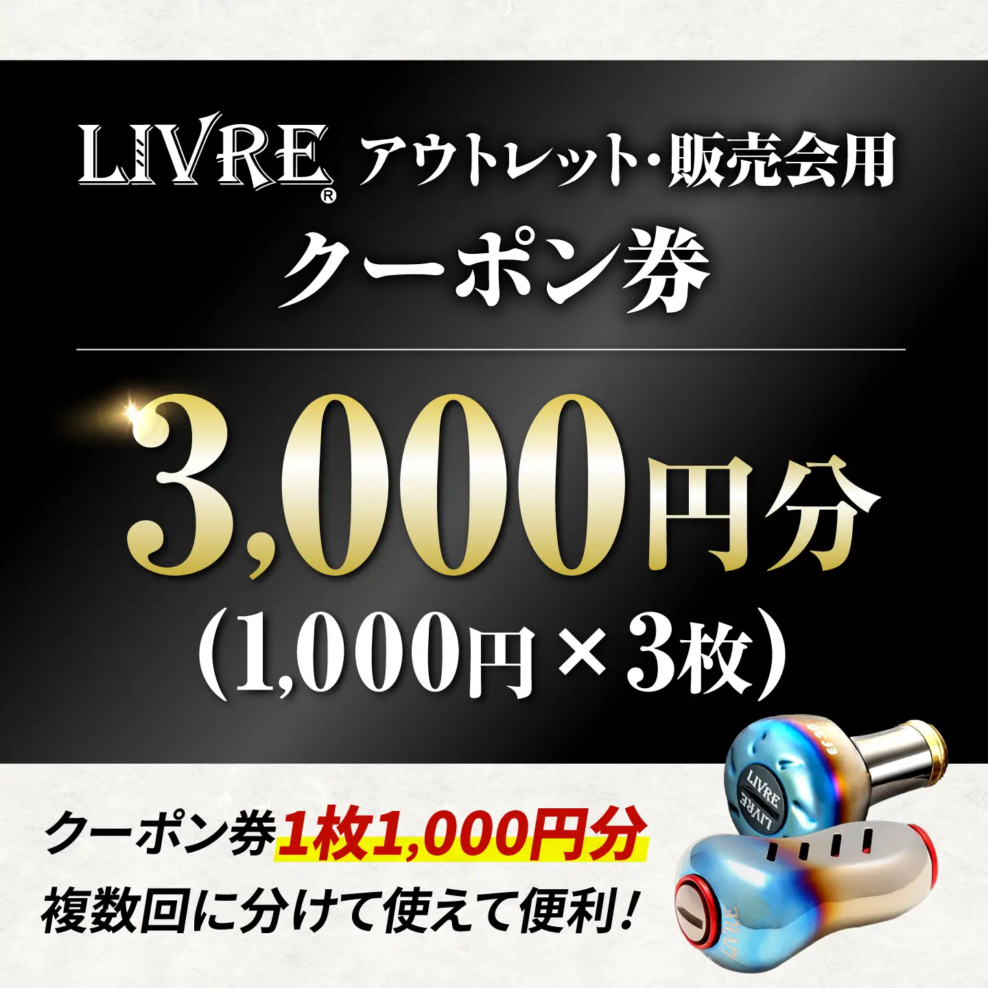 LIVRE 直販売イベントで使える クーポン 3，000円分 / 亀山市 / 有限会社メガテック[AMBB502]