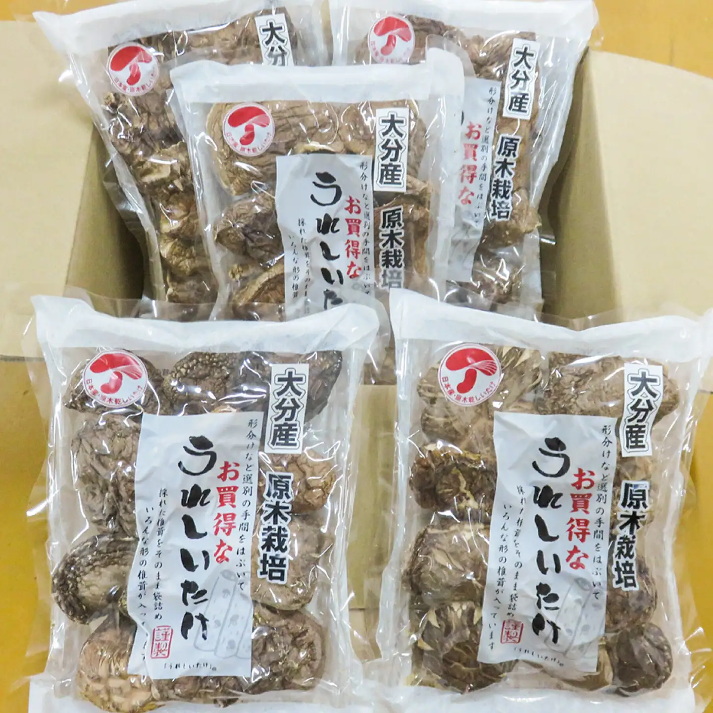 【最短1週間以内発送】大分県産乾椎茸 うれしいたけ 未選別(40g×5パック)  椎茸 しいたけ シイタケ 日田市 / 高木商店[AREX009]