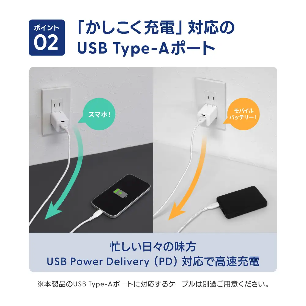 タイプc USB 対応 充電 AC充電器 Owltech