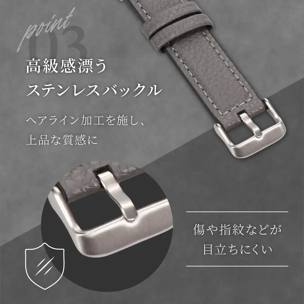 Apple Watch レザーバンド チャコールグレー アップルウォッチバンド