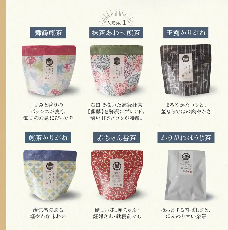 しあわせお茶時間セット いろどり茶葉 玉茶箱 6種類 お茶