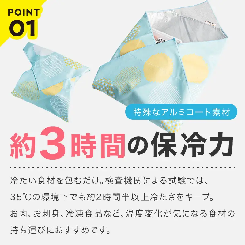 ORIBA 保冷ふろしき55（大）ブルーミント