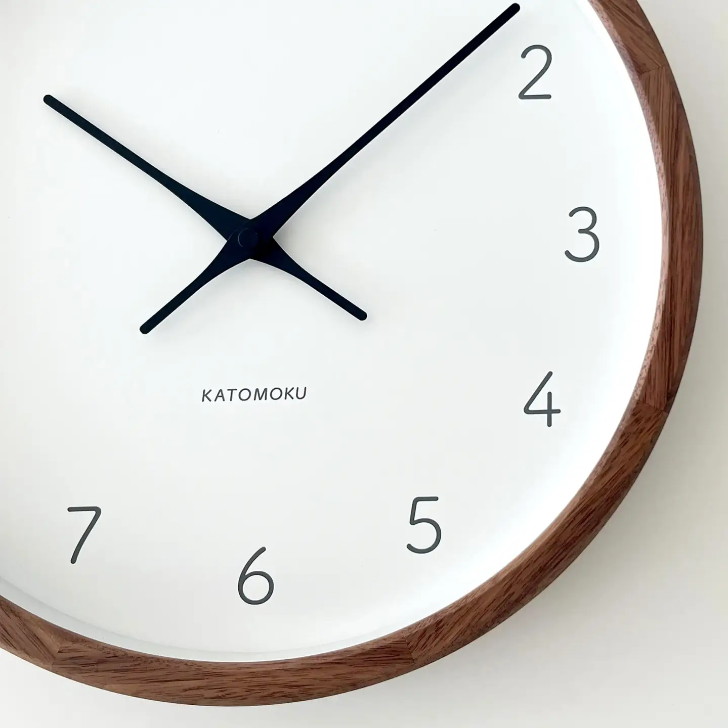 KATOMOKU muku clock 7 ウォールナット km-93WARC 木製 電波時計