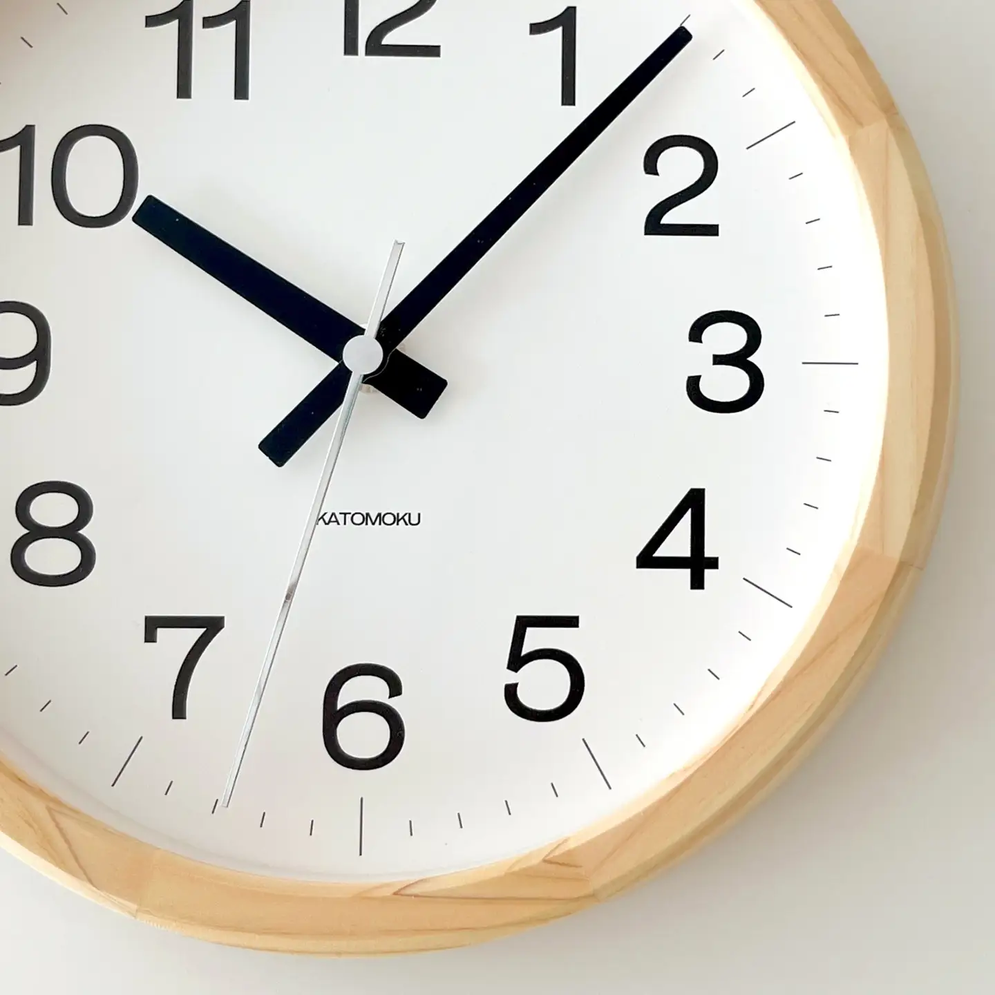 KATOMOKU muku clock 16 ヒノキ km-108HI 木製 掛け時計