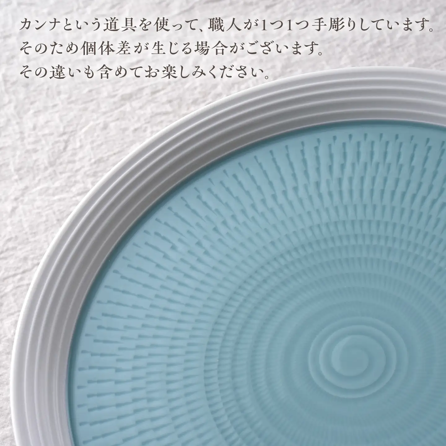 【波佐見焼】スプレッド プレート 24.5cm グレー・ブルー 2枚セット【一真窯】[BB72]