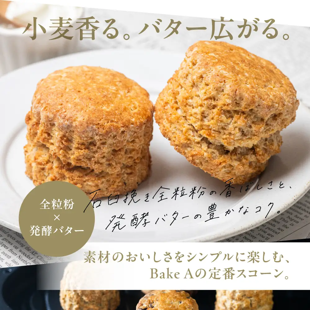 スコーン 全粒粉×発酵バター 6個｜スコーン