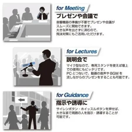 マイク型拡声器　スピーカー付きマイク　SPMC10【配送不可地域：沖縄県】【1776460】