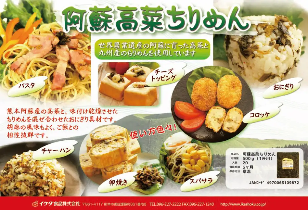 阿蘇高菜ちりめん 500g 佃煮 高菜 ちりめん 乾干ちりめん ご飯のお供 おにぎり おかず 惣菜 和食 トッピング