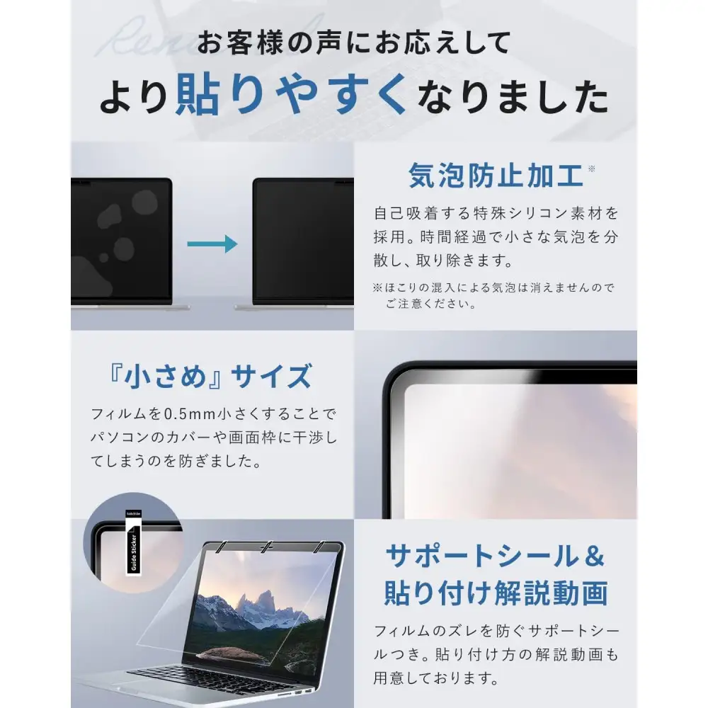 【堺市企画】Macbook 日本製保護フィルム アンチグレア  Air13inch M1 HOGOTECH