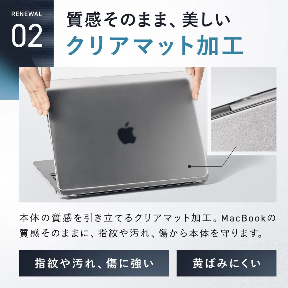 【堺市企画】Macbook カバー Pro13inch マットクリア HOGOTECH