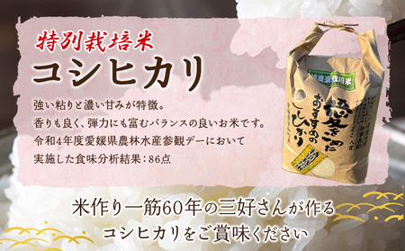 ＜令和7年産 西予市宇和町産 特別栽培米コシヒカリ 10kg＞ お米 コメ こめ 白米 精米 ご飯 白飯 ごはん ライス 穀物 こしひかり コシヒカリ 朝食 低農薬 特産品 愛媛県産 西予市産 宇和町産 三好フク 愛媛県 西予市 【常温】『1か月以内に順次出荷予定』UMH0003
