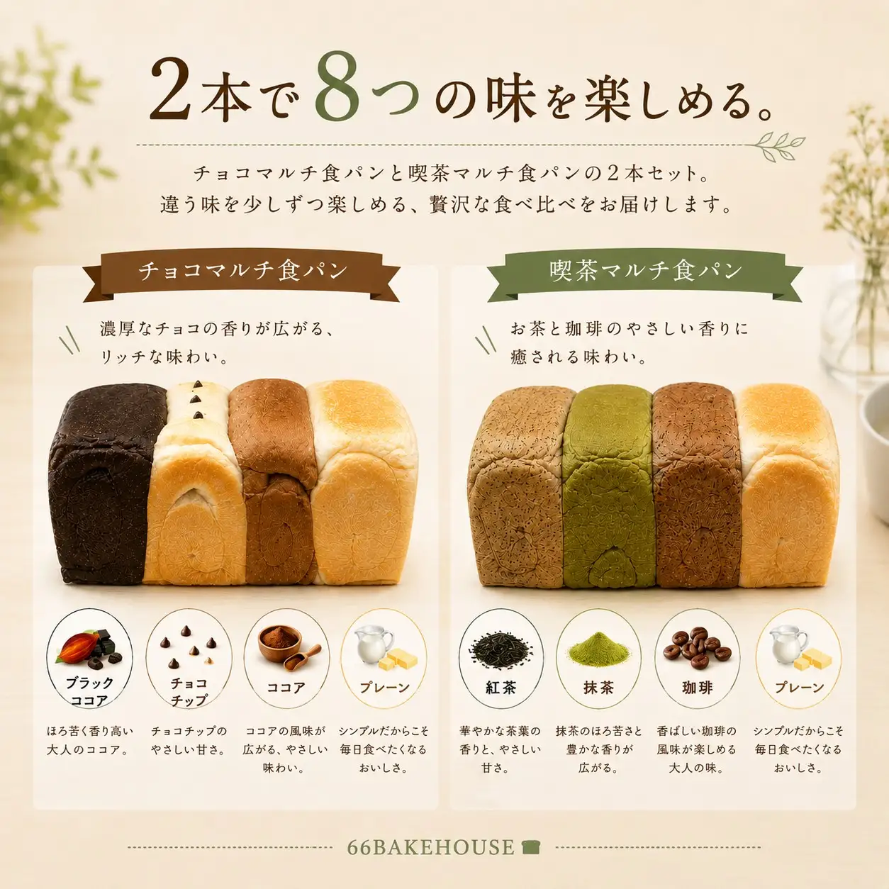 パン 食パン 食べ比べセット 2本 マルチカラー食パンセット