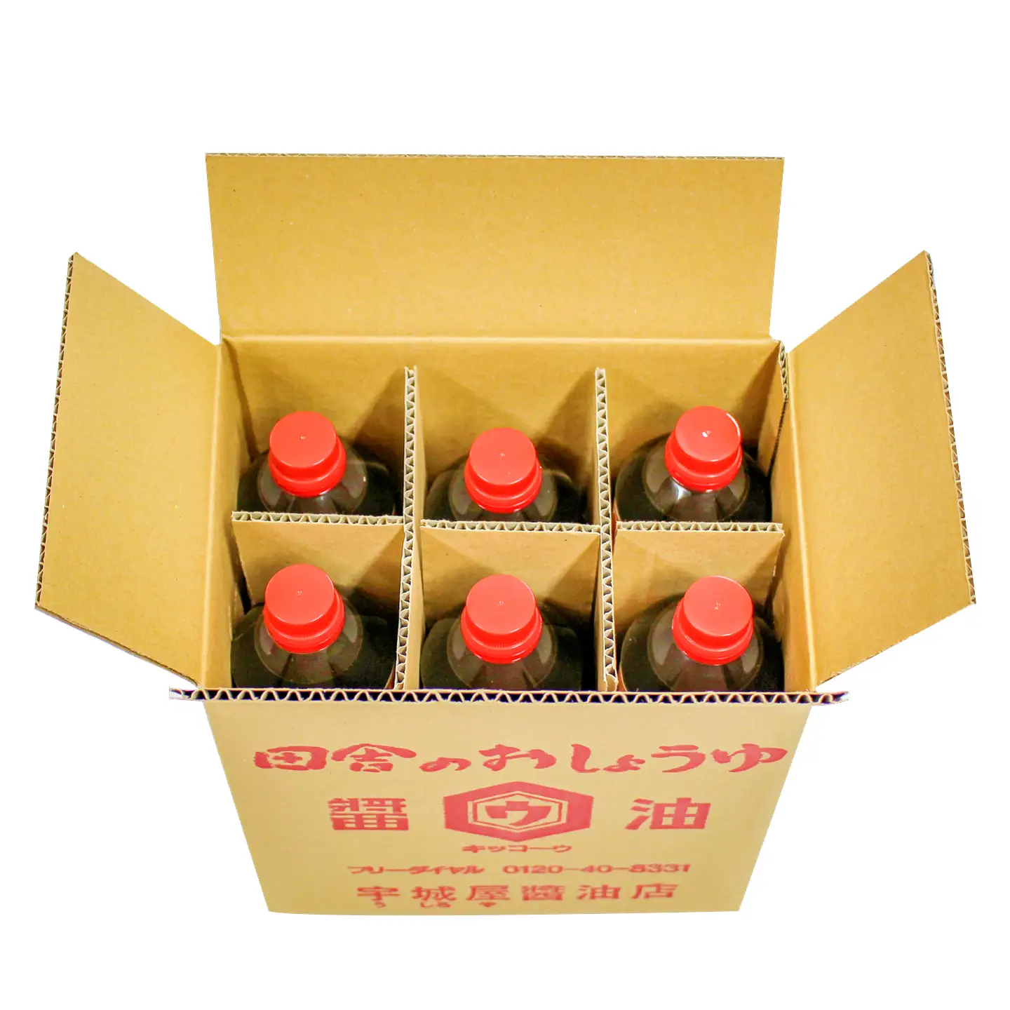 宇城屋醬油店 濃口しょうゆ（別撰）1L×6本セット【調味料 甘口 旨味 和食】
