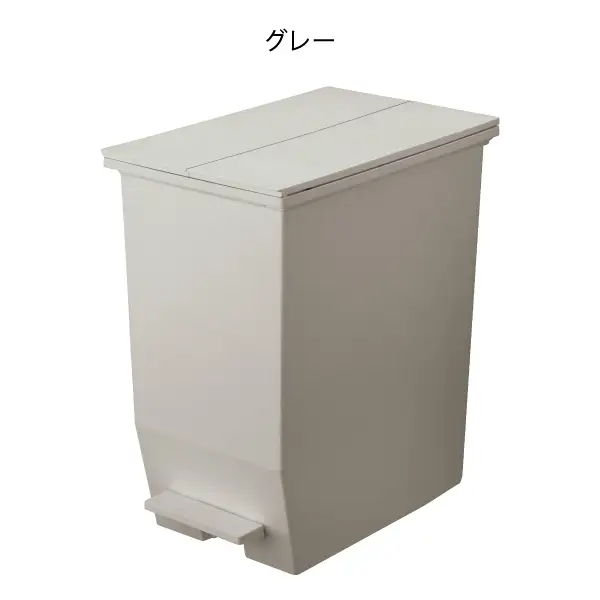 SOLOW ソロウ　ペダルオープンツイン 45L 2個セット ゴミ箱 ペダル式 キャスター付き 省スペース 抗菌 防汚 キッチン グレー