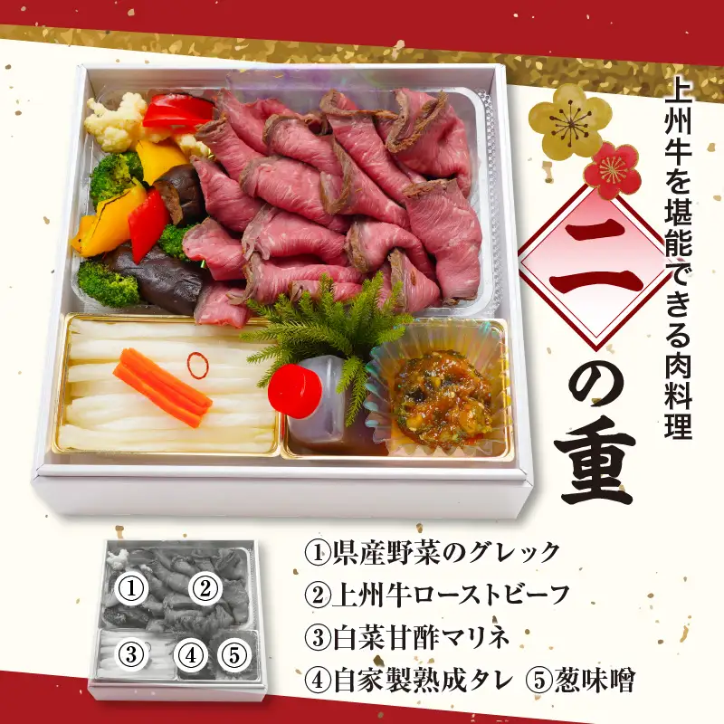 おせちch055-001【12月31日着指定※関東圏のみ配送】千代松 上州牛 生おせち