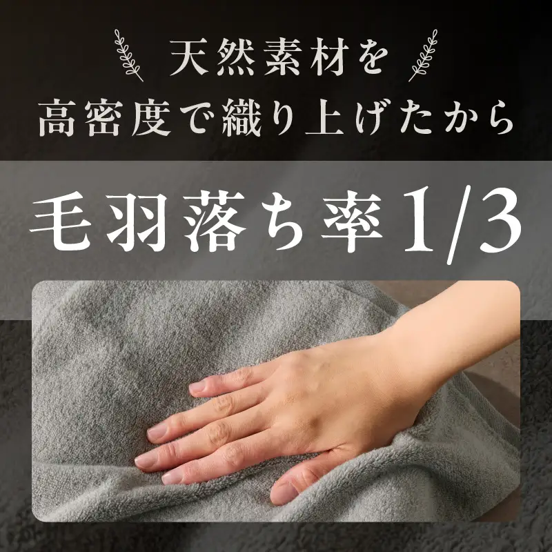 世界最高峰のタオル nei  ハンドタオル ３枚 グレー