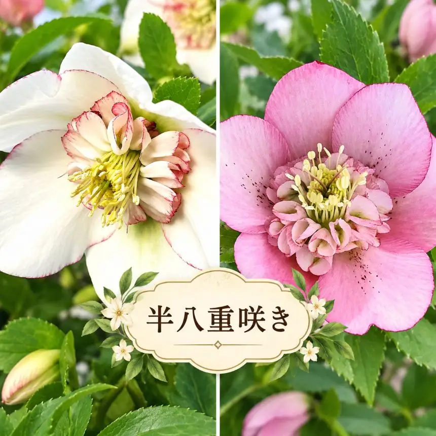 【訳あり・種類おまかせ】八ヶ岳・原村産 クリスマスローズ 4鉢セット｜深山花園