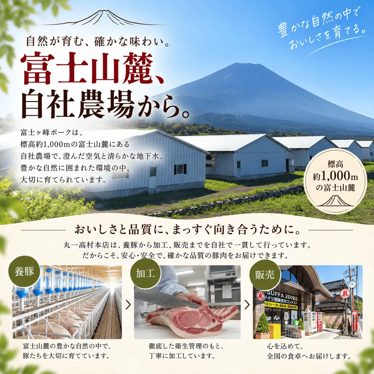 [訳あり]富士山麓山梨県のブランド豚!富士ヶ嶺ポーク豚モモスライス200g×10P_合計2kg【mar015】