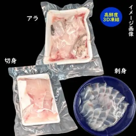 幻の高級魚 天然本クエ鍋用 500g(2-3人前)+お刺身 熟成 旨味凝縮 高鮮度3D凍結 大型使用【配送不可地域：離島】【1780006】