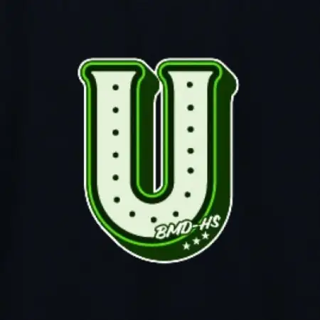 JTTA公認　卓球ユニフォーム【男女兼用(ドライ):140サイズ】アルファベット　U　ブラック【1780414】