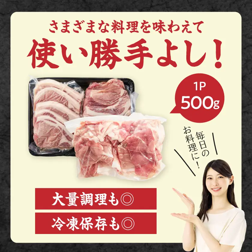 都城産豚ロースとんかつ&切り落としセット2kg〔25-018-2kg〕_(都城市)