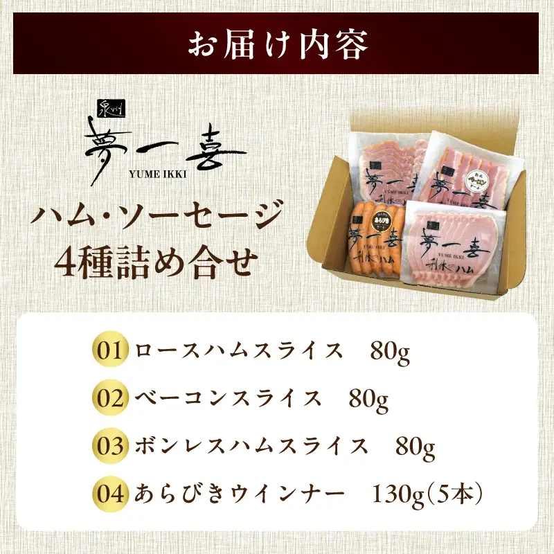 【お試し】熟成ハム・ソーセージ 4種セット