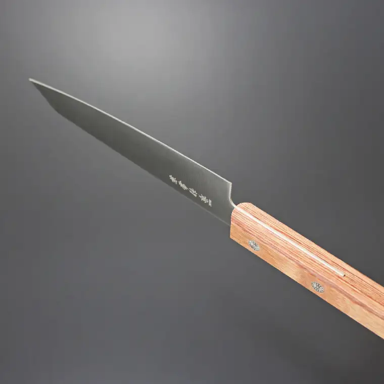 兼常作 切付ペティナイフ 120mm 赤合板柄