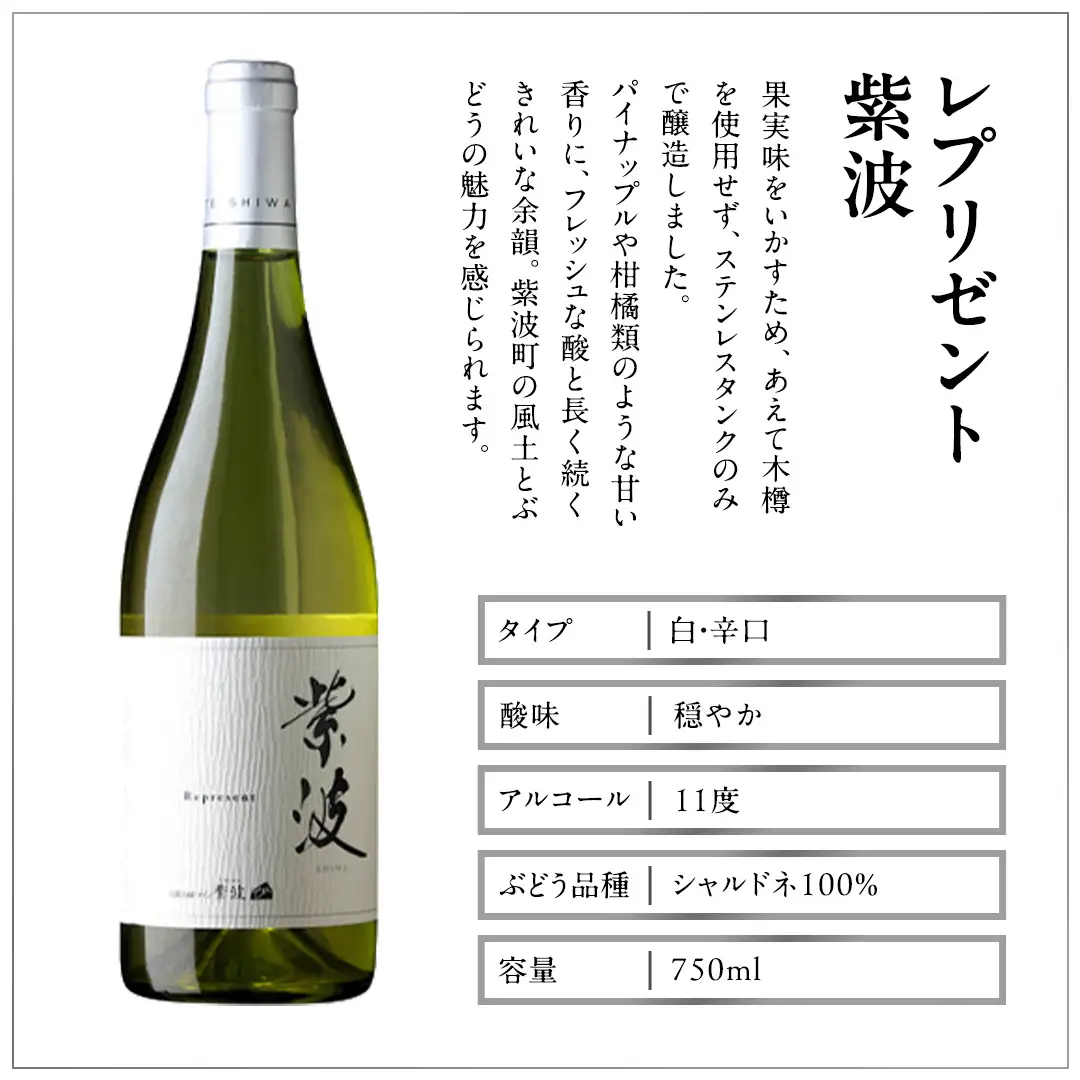 自園自醸ワイン紫波 赤・白・スパークリングワイン 飲み比べ 5本セット (AL117)