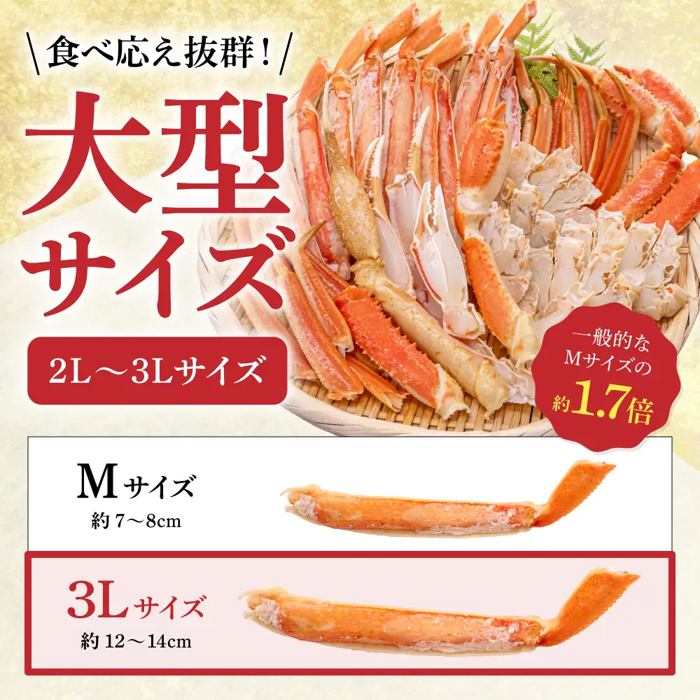 【2027年1月配送】ボイルズワイガニ 1kg 半むき身 カニ かに 蟹 海鮮 (冷凍)