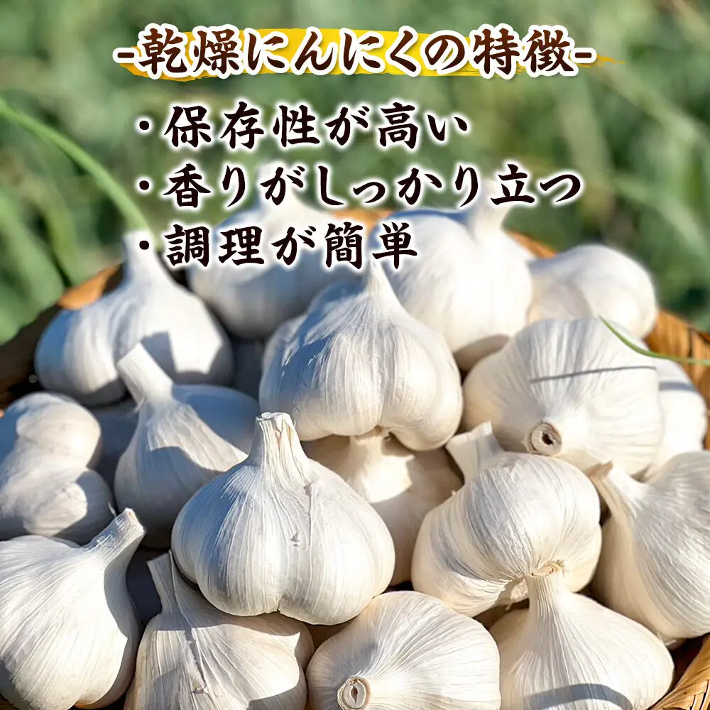 青森にんにく 乾燥にんにく 農家直送 大玉3kg 高級品種白玉王使用 青森にんにくファーム