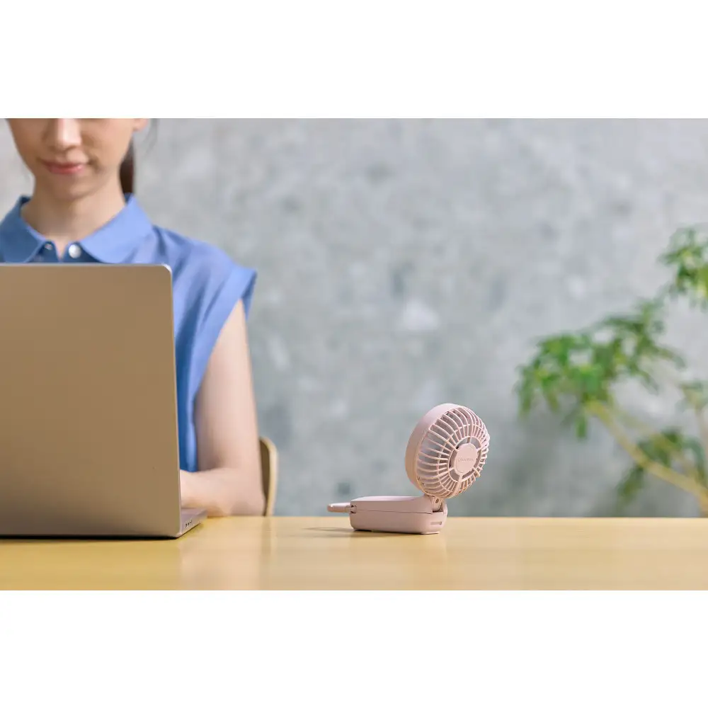 リズム大風量2重反転ハンディファンSilky Wind Mobile 4＜ピンク＞【11100-2683】