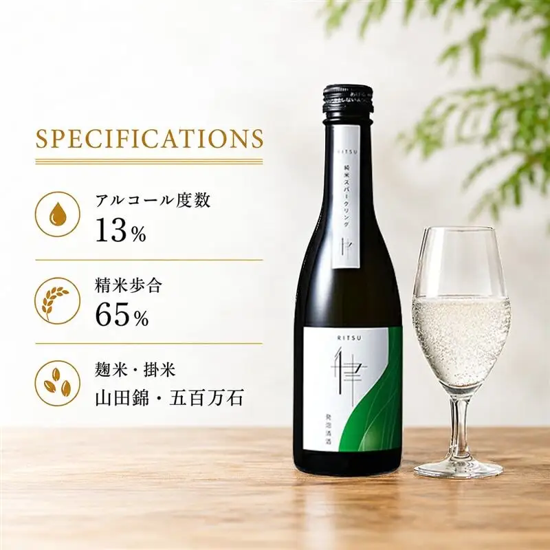 日本酒 八重墻 純米 律 スパークリング 250ml 日本酒