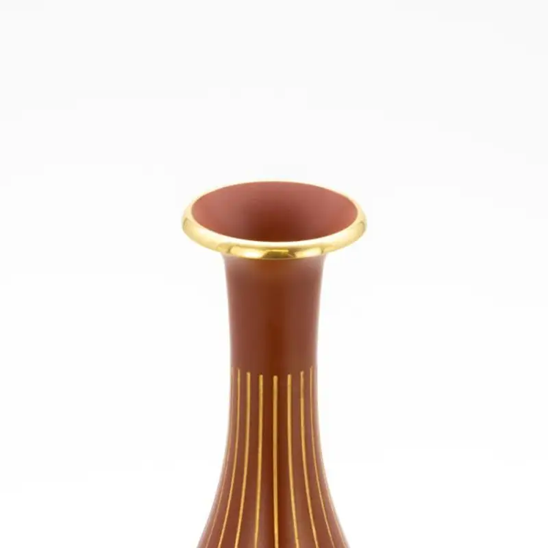 【高岡銅器】Flower Vase RAPPA SLIM(Red) モダン おしゃれ 花瓶 かびん 花立 花器 富山県 高岡 FAD-2129