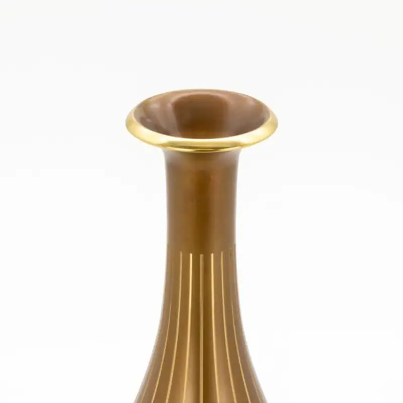 【高岡銅器】Flower Vase RAPPA SLIM(Gold) モダン おしゃれ 花瓶 かびん 花立 花器 富山県 高岡 FAD-2130