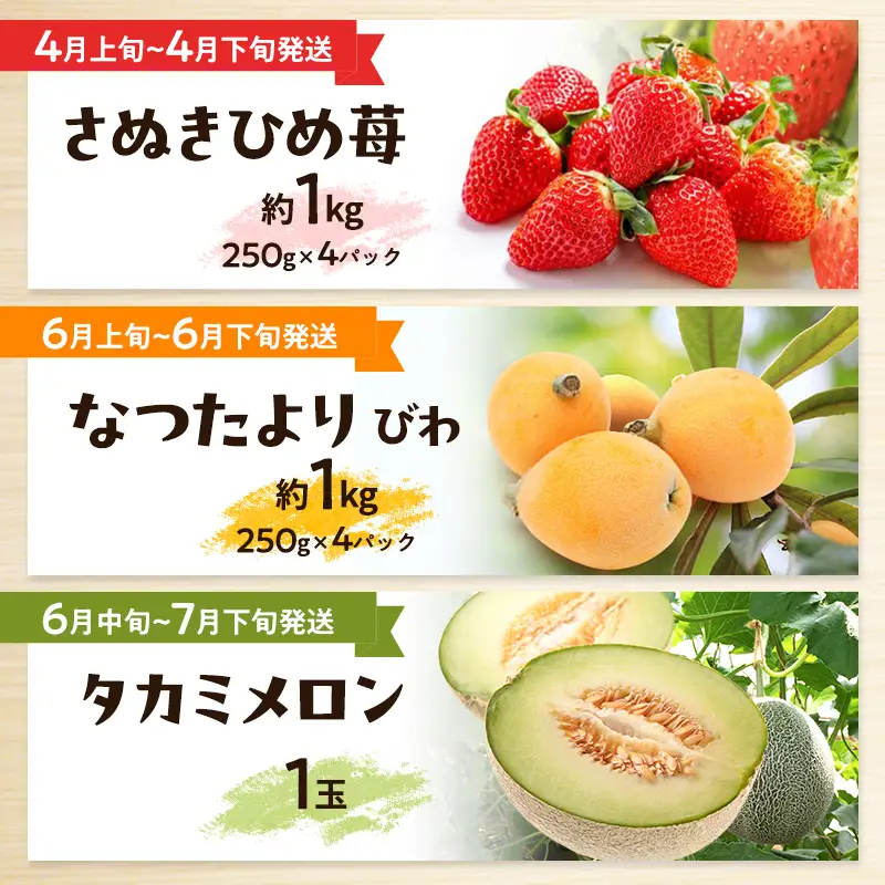 フルーツ 定期便 いちご メロン 桃 フルーツ【全12回 香川県産】 【46312860】