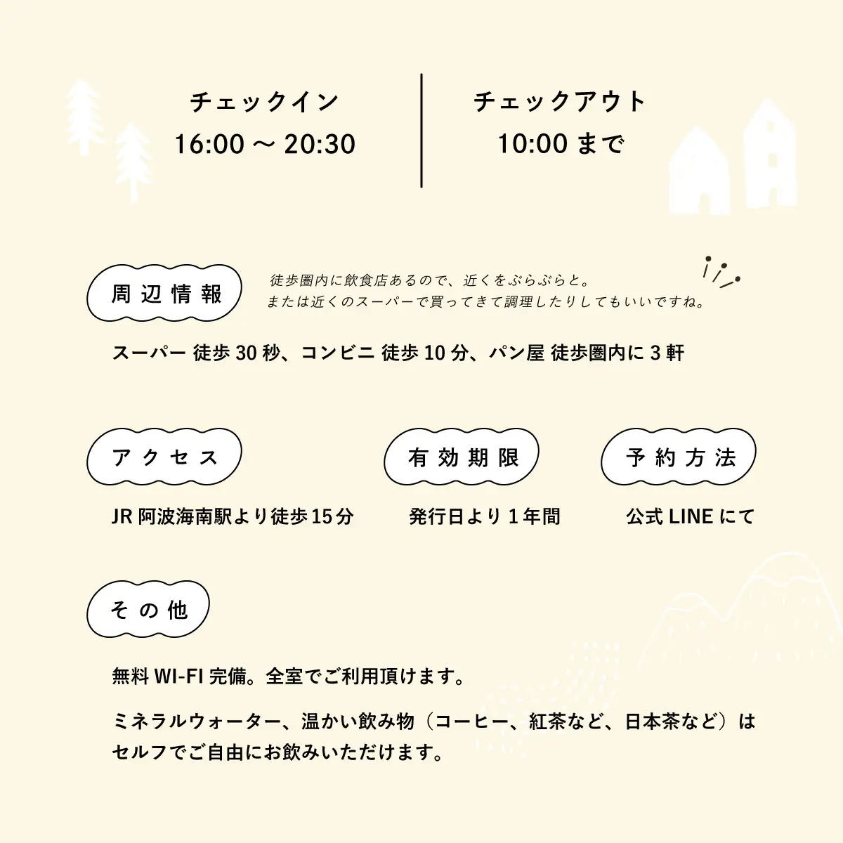 ゲストハウスふくちゃん １棟貸し 宿泊チケット（３名様）
