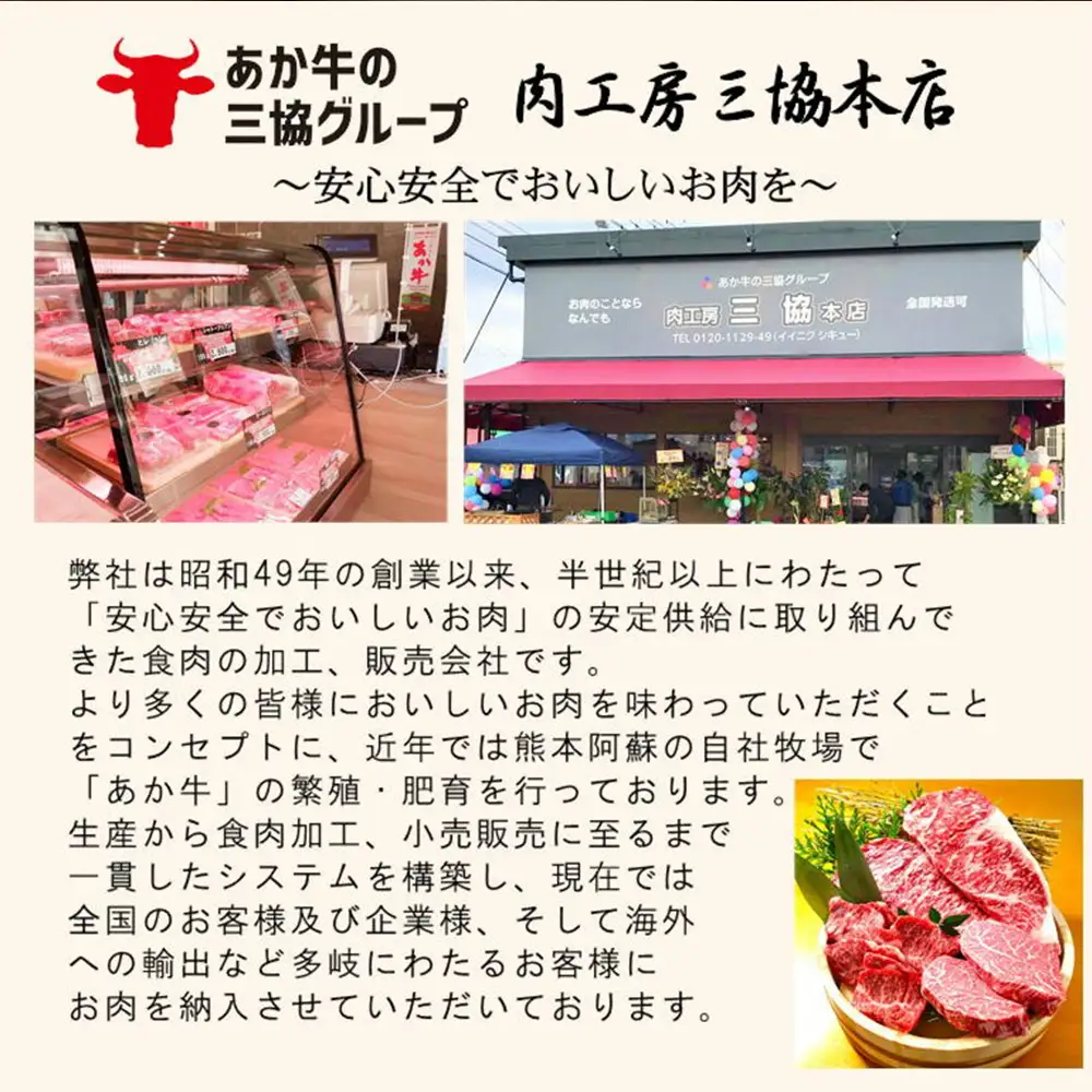 熊本和牛 あか牛 焼肉食べ比べ 500g (ロース250g + カルビ250g)