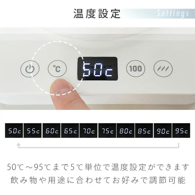 YAMAZEN 温調電気ケトル YKU-SC1210J(B) F4N-3029