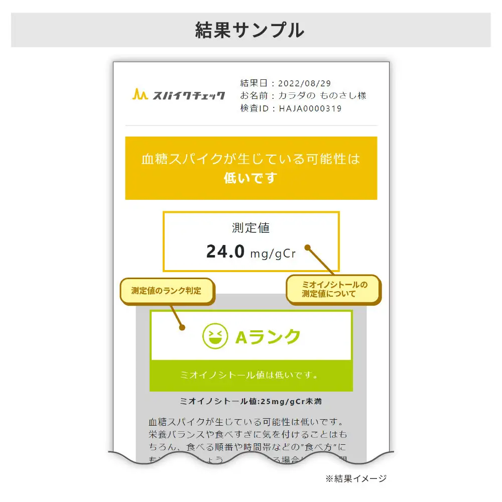 血糖スパイク検査 「スパイクチェック」