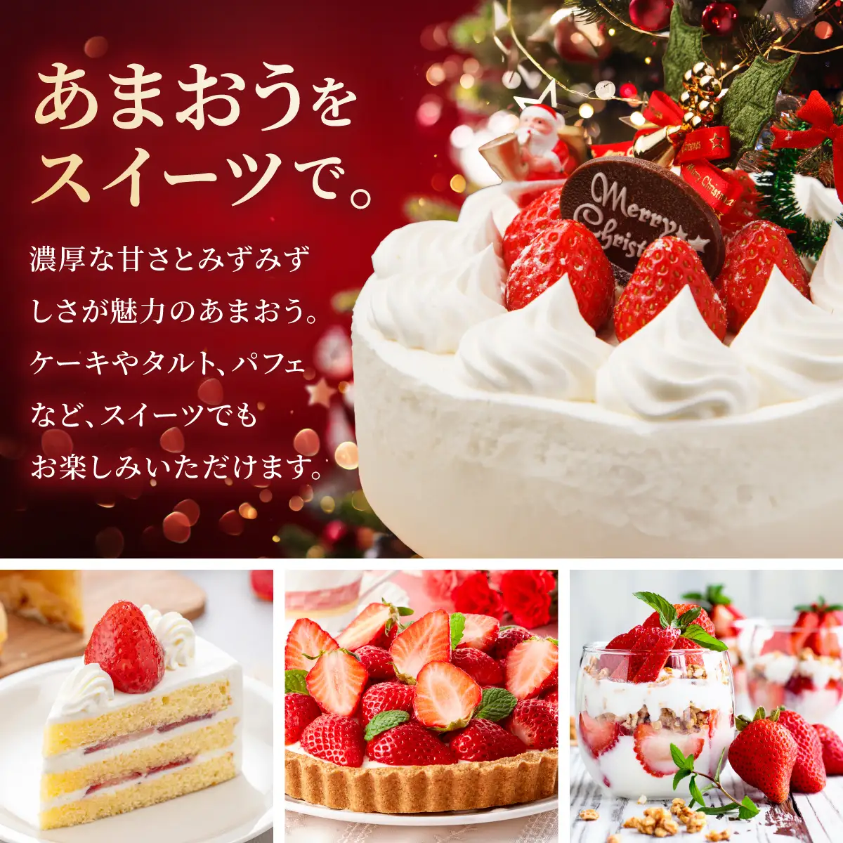 福岡県産あまおう4パック（約250g×4パック）