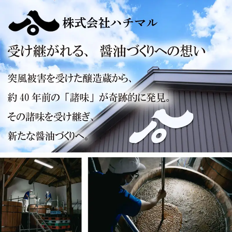 【醤油 450ml 3種セット】ハチマル 醤油  本醸造 万能 株式会社 ハチマル