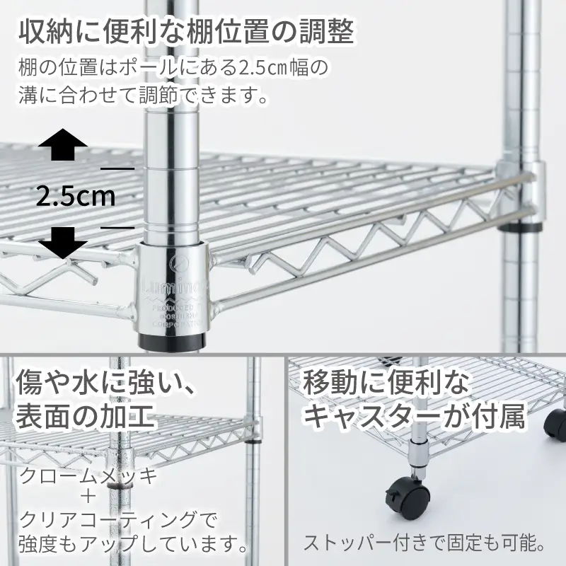 泉佐野 × Luminous Selection 高耐荷重ラック シート付 幅91.5cm 5段