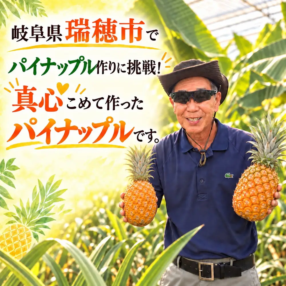 【先行予約】【訳あり】岐阜県瑞穂市のオジイ パイナップル 2kg | パイナップル パイン フルーツ 果物 果実 完熟 ジューシー デザート 訳あり 人気 岐阜 瑞穂市 産地直送 送料無料 ※2027年7月～発送